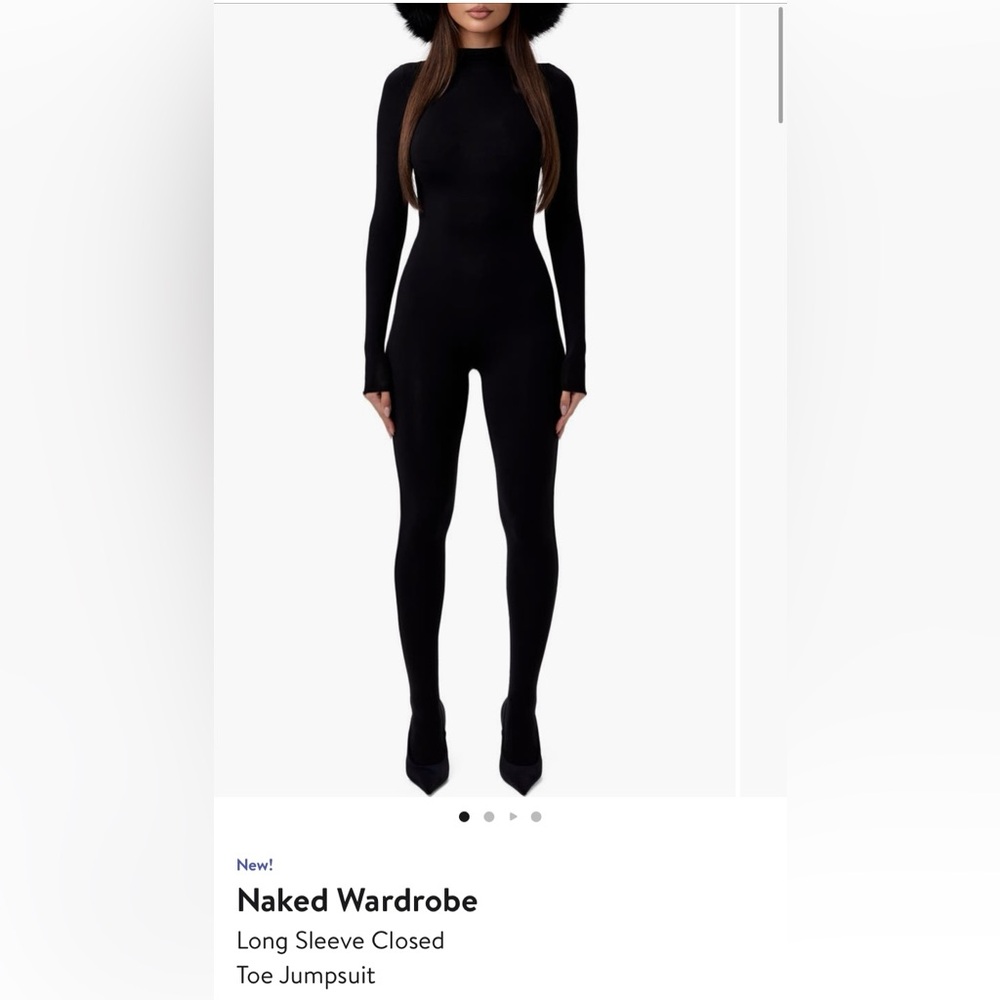 NWT Naked Wardrobe Black jumpsuit